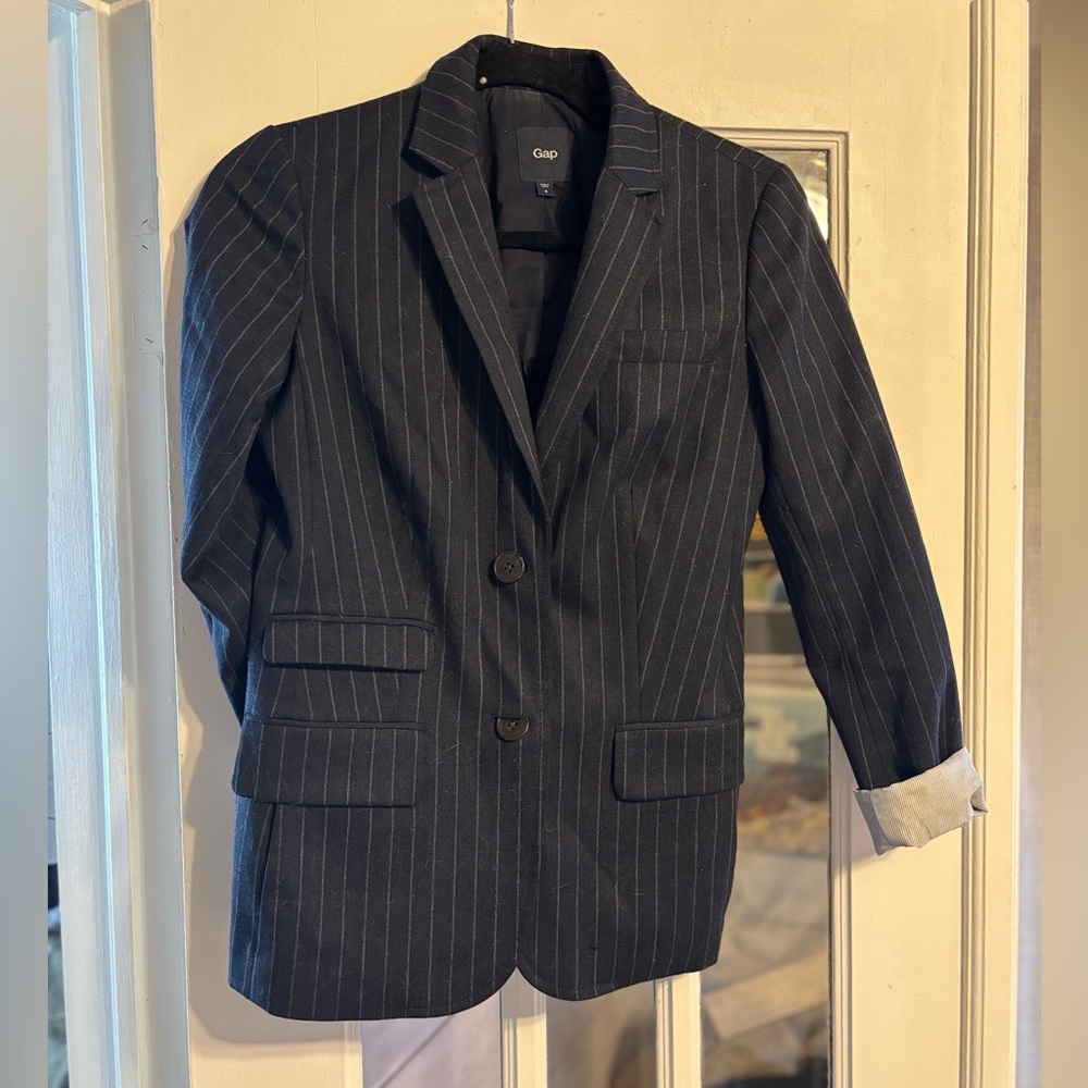 GAP Women’s Black Pinstripe Blazer - Size 0